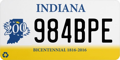 IN license plate 984BPE