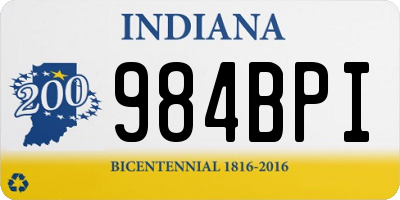 IN license plate 984BPI