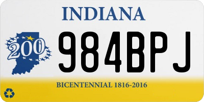 IN license plate 984BPJ