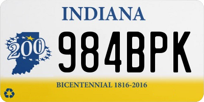 IN license plate 984BPK