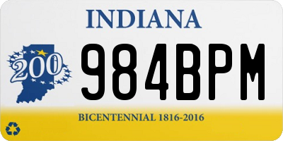 IN license plate 984BPM