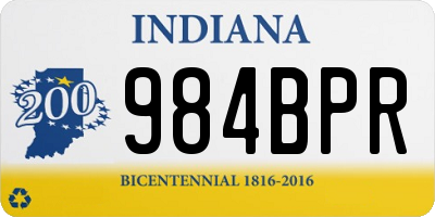 IN license plate 984BPR