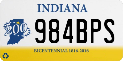 IN license plate 984BPS