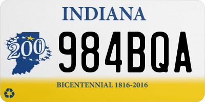 IN license plate 984BQA