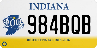 IN license plate 984BQB