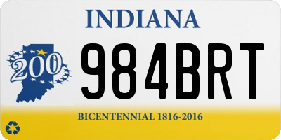 IN license plate 984BRT