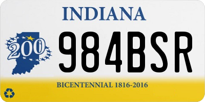 IN license plate 984BSR