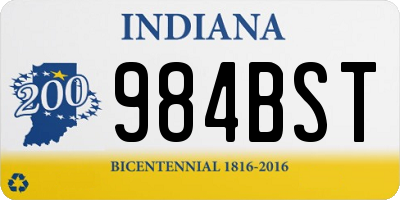 IN license plate 984BST