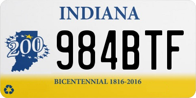 IN license plate 984BTF