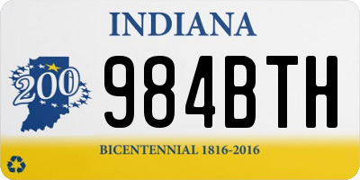 IN license plate 984BTH