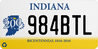 IN license plate 984BTL