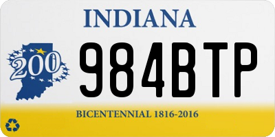 IN license plate 984BTP