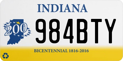 IN license plate 984BTY