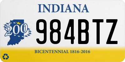 IN license plate 984BTZ