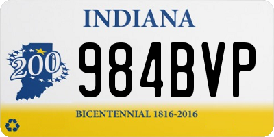 IN license plate 984BVP