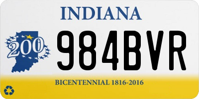 IN license plate 984BVR