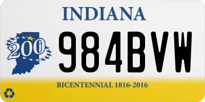 IN license plate 984BVW