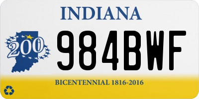 IN license plate 984BWF