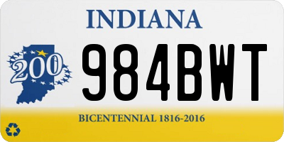 IN license plate 984BWT