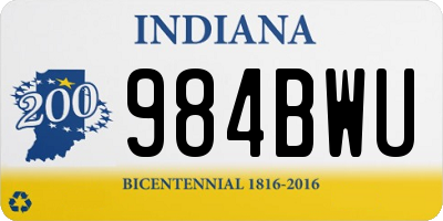 IN license plate 984BWU