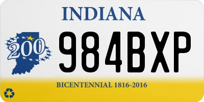 IN license plate 984BXP