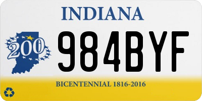 IN license plate 984BYF