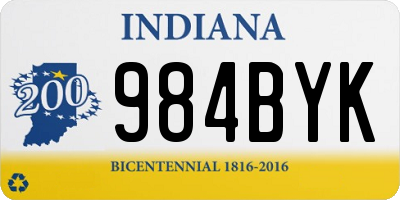 IN license plate 984BYK