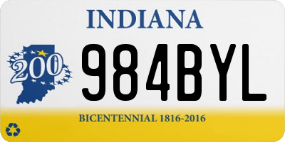 IN license plate 984BYL
