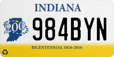 IN license plate 984BYN