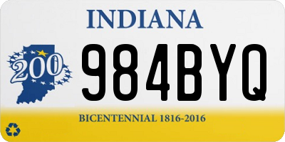 IN license plate 984BYQ