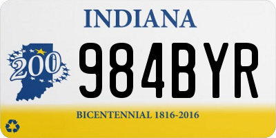 IN license plate 984BYR