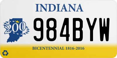 IN license plate 984BYW