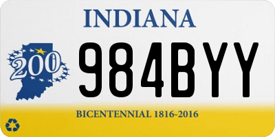 IN license plate 984BYY