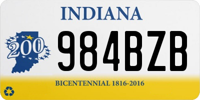 IN license plate 984BZB