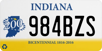 IN license plate 984BZS