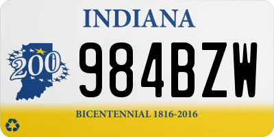 IN license plate 984BZW