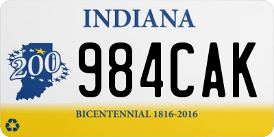 IN license plate 984CAK