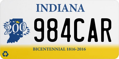 IN license plate 984CAR