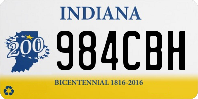 IN license plate 984CBH