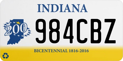 IN license plate 984CBZ