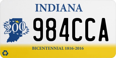 IN license plate 984CCA