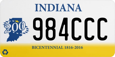 IN license plate 984CCC