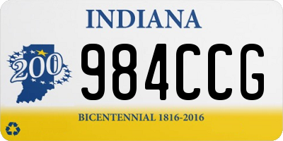 IN license plate 984CCG