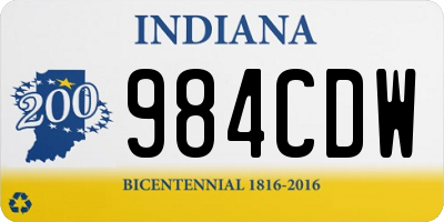 IN license plate 984CDW