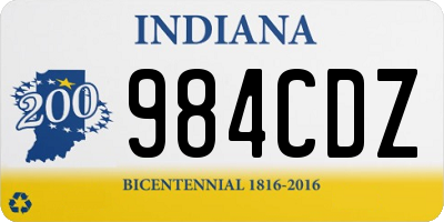 IN license plate 984CDZ