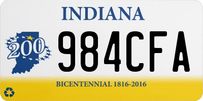 IN license plate 984CFA