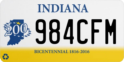 IN license plate 984CFM