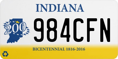 IN license plate 984CFN