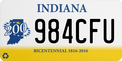 IN license plate 984CFU