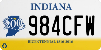 IN license plate 984CFW